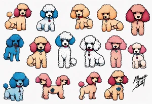 Mini Poodle tattoo idea