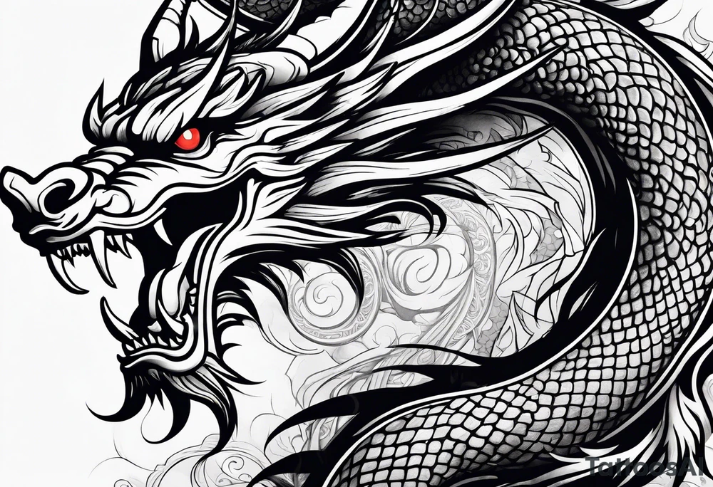 Traditional Chinese Dragon tattoo idea