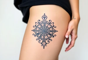 vintage roman numerals within ornate clockwork mechanism tattoo idea