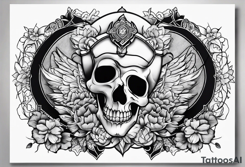 Lamp of nursing tattoo idea