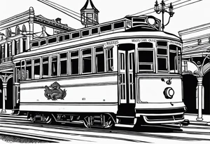 New Orleans, streetcar, alligator, Mardi gras tattoo idea