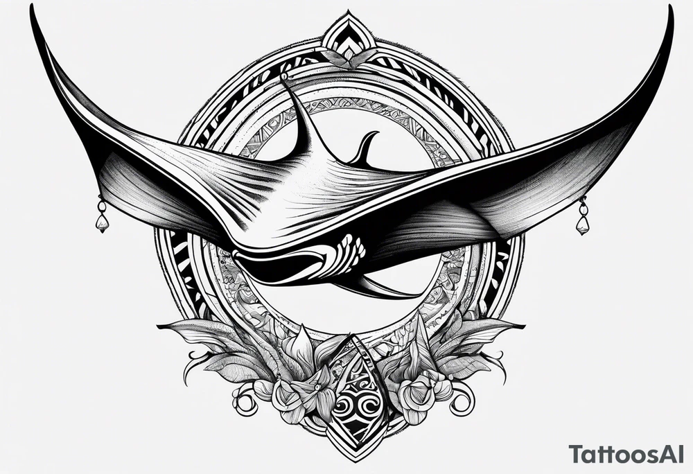 Manta ray band tattoo tattoo idea