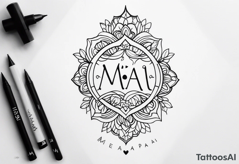 Tatuagem no braço letras mãe é pai tattoo idea