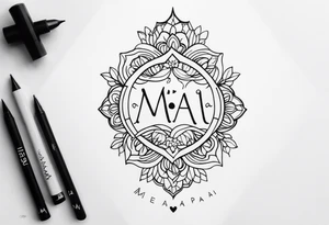 Tatuagem no braço letras mãe é pai tattoo idea