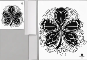 Shamrock love tattoo idea