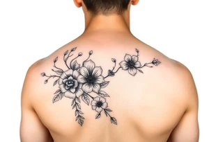 Flowers and vines tattoo idea
