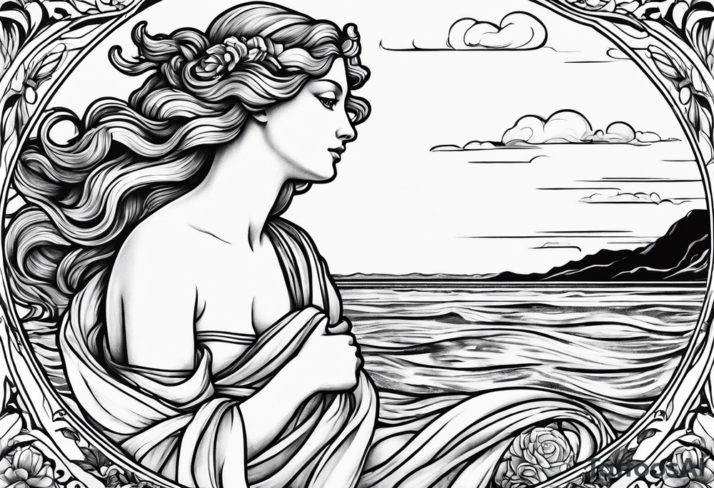 The birth of Venus tattoo idea