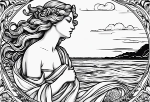 The birth of Venus tattoo idea