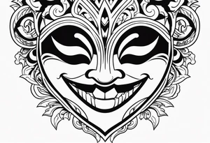 Gothic Laughing mask tattoo idea