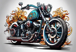 Bike skeleton tattoo idea