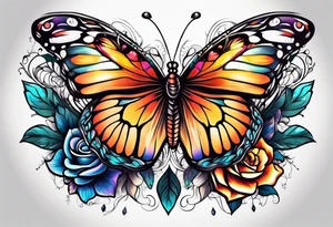 Butterfly and super nova tattoo idea