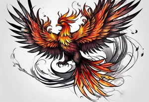 scarred warrior phoenix tattoo idea