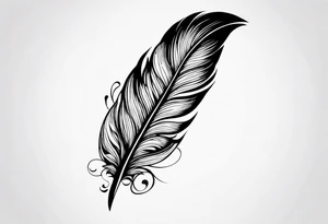 Feather with Words tattoo idea