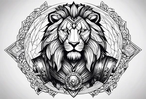 Gladiator with a lion tattoo idea