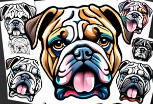 English bulldog tattoo idea