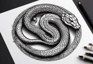 the year of the snake tattoo idea