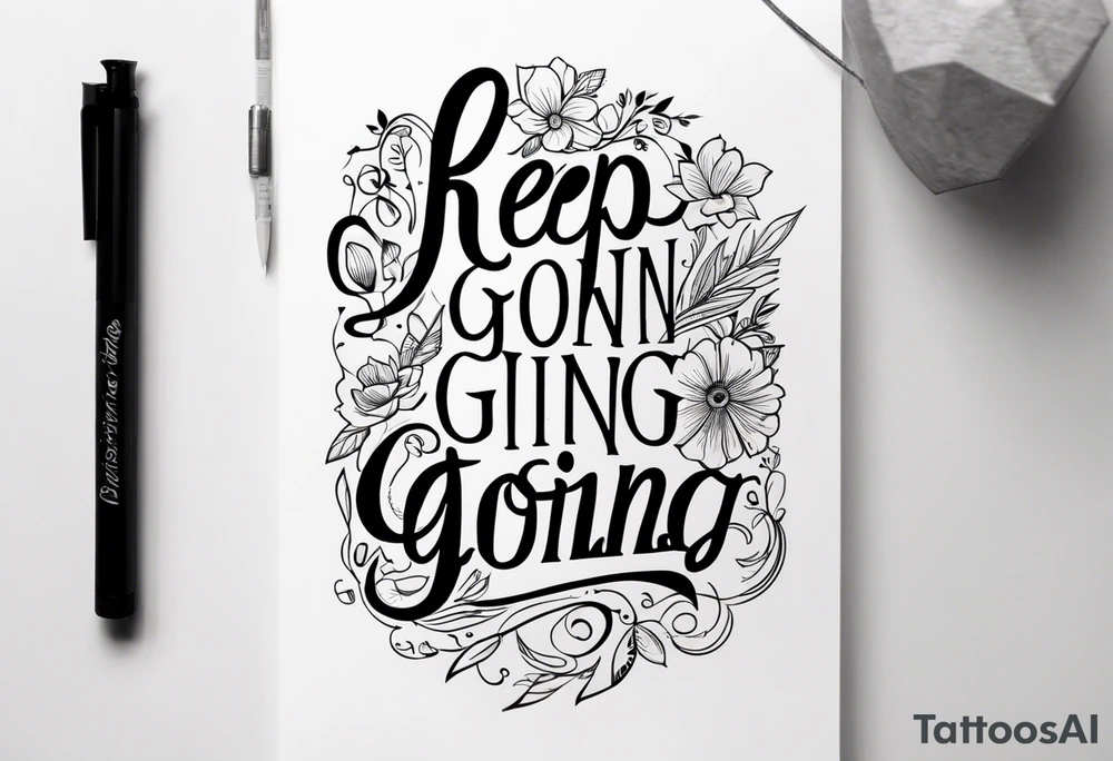 Keep Going tattoo idea