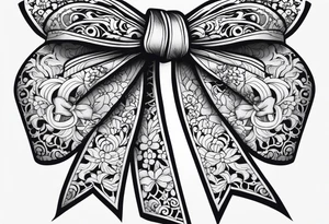 Lacy bow tattoo idea