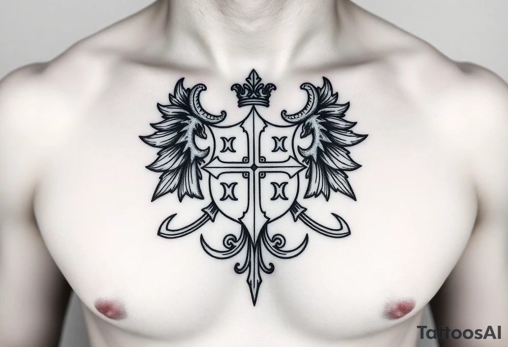 Smith, Irish crest. Mideval style.
Full chest tattoo idea tattoo idea