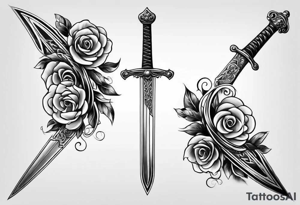sword on spine tattoo idea