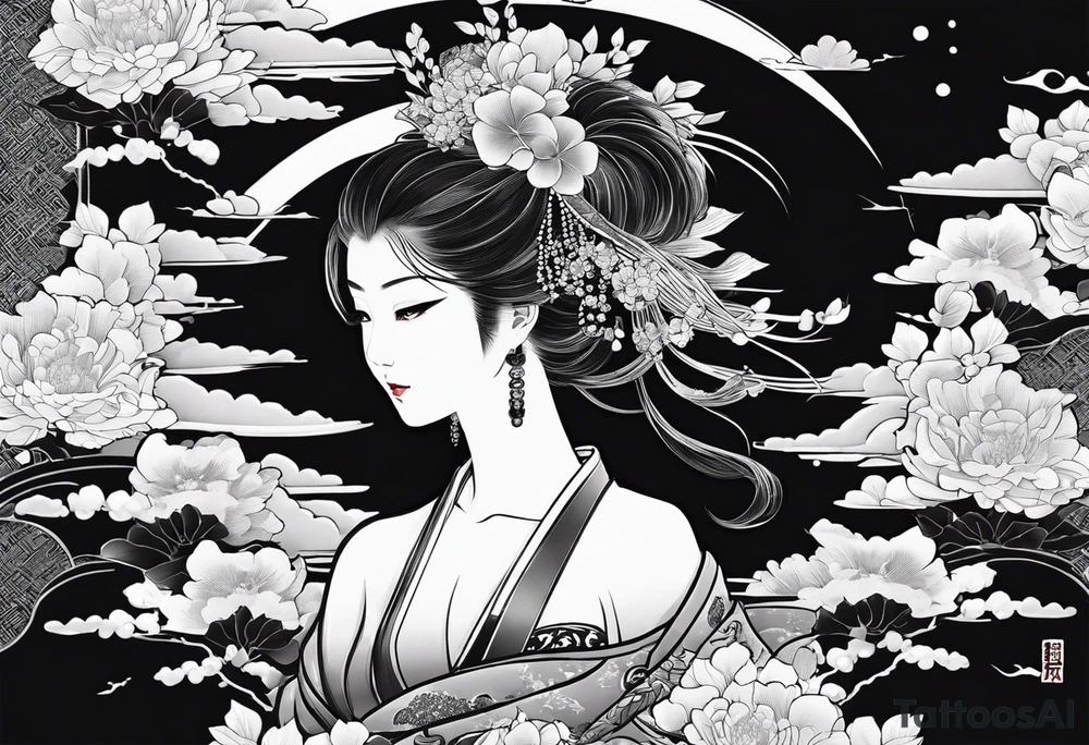 I want this japanese text but in cool art style 天下無双 tattoo idea