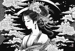 I want this japanese text but in cool art style 天下無双 tattoo idea