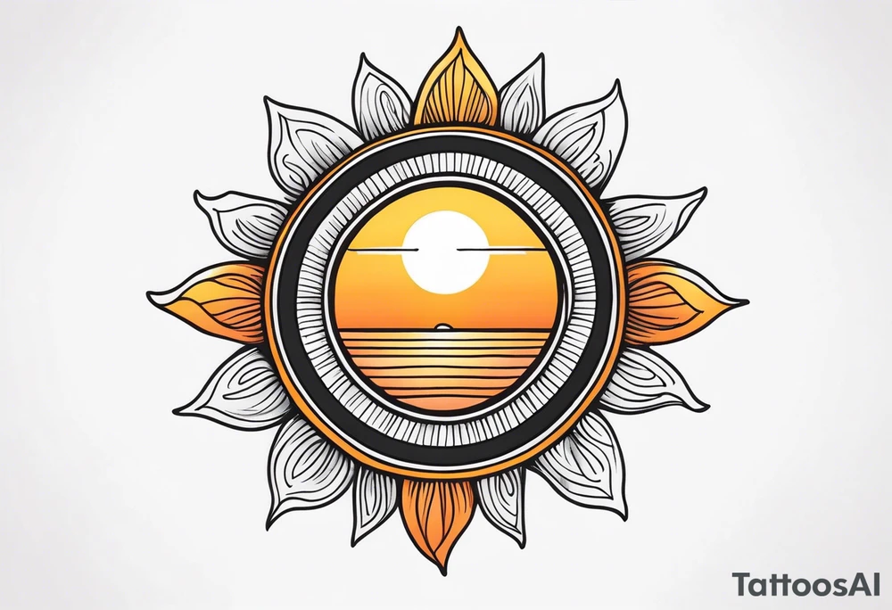 A sun tattoo idea