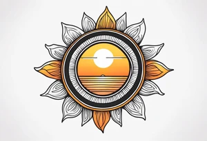 A sun tattoo idea