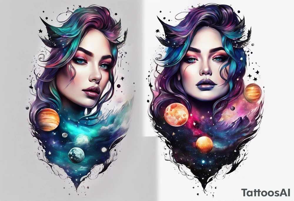 Galaxy tattoo idea