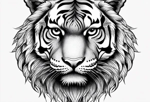 Tiger with an owl tattoo idea
