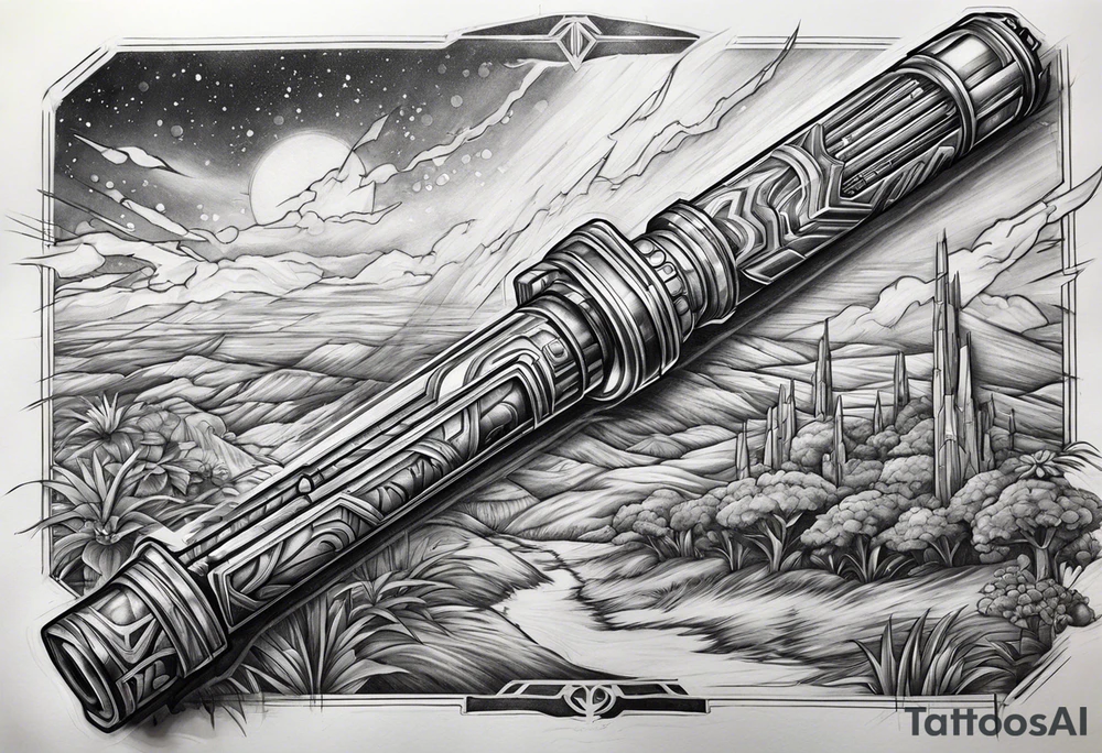A field of lightsabers tattoo idea