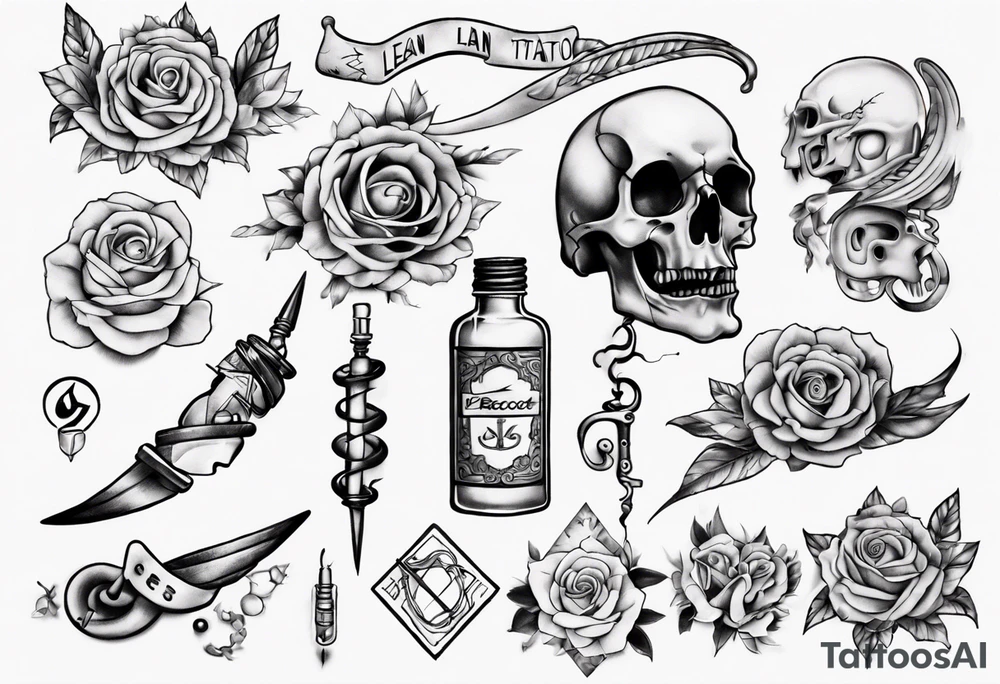 percocet  and lean tattoo idea