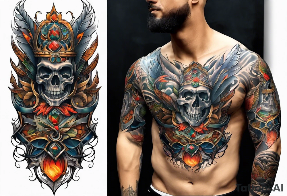 Bio mechanical full sleeve tattoo idea