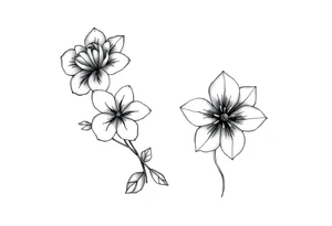 December and August birth flowers on skin tattoo idea