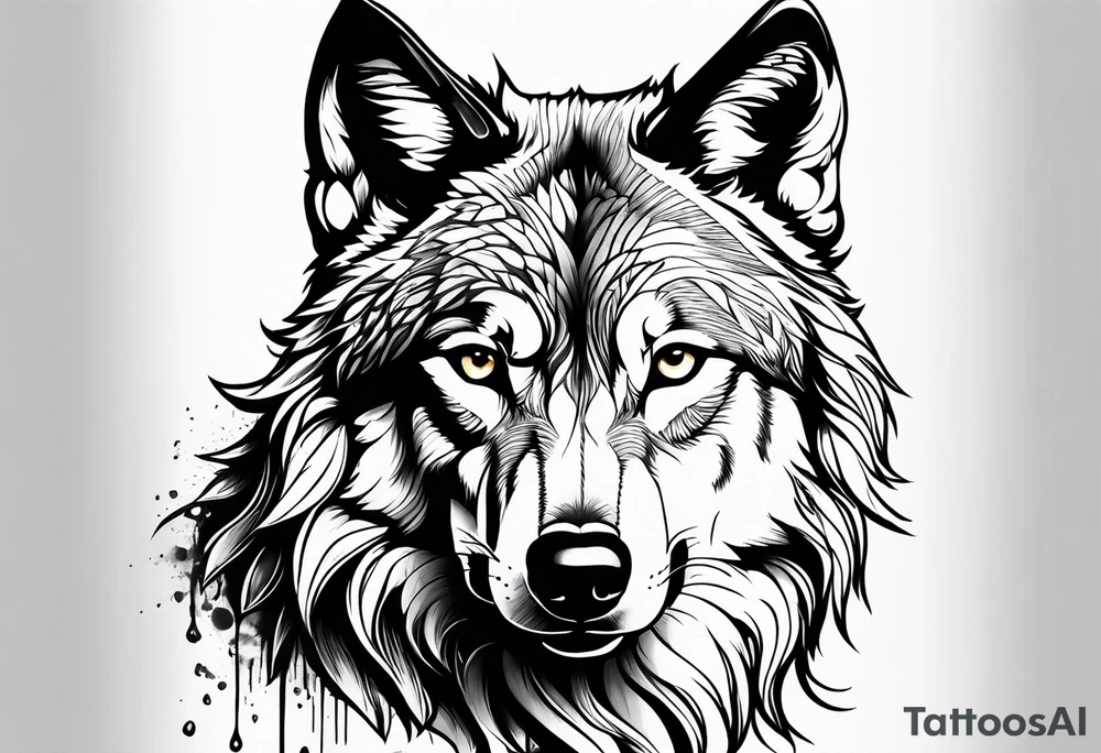 Wolf tattoo idea