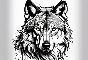 Wolf tattoo idea