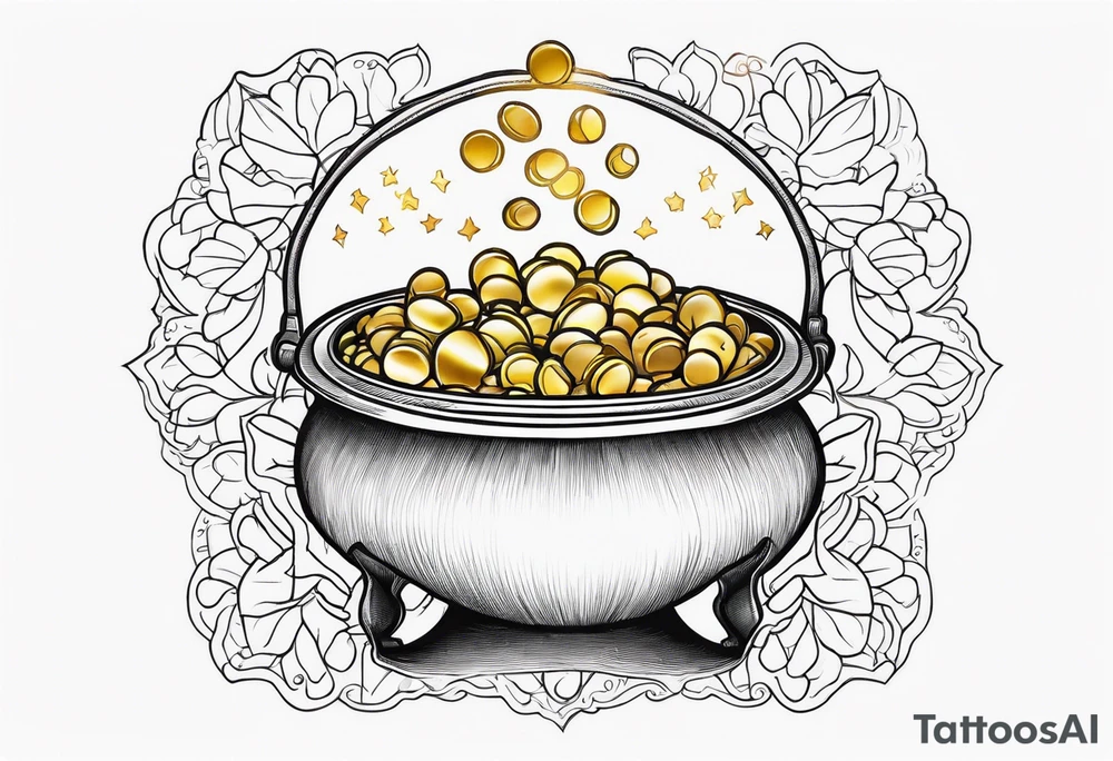 pot of gold tattoo idea