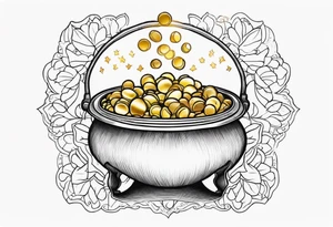 pot of gold tattoo idea