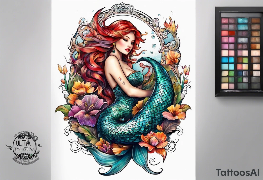 Mermaid tattoo idea
