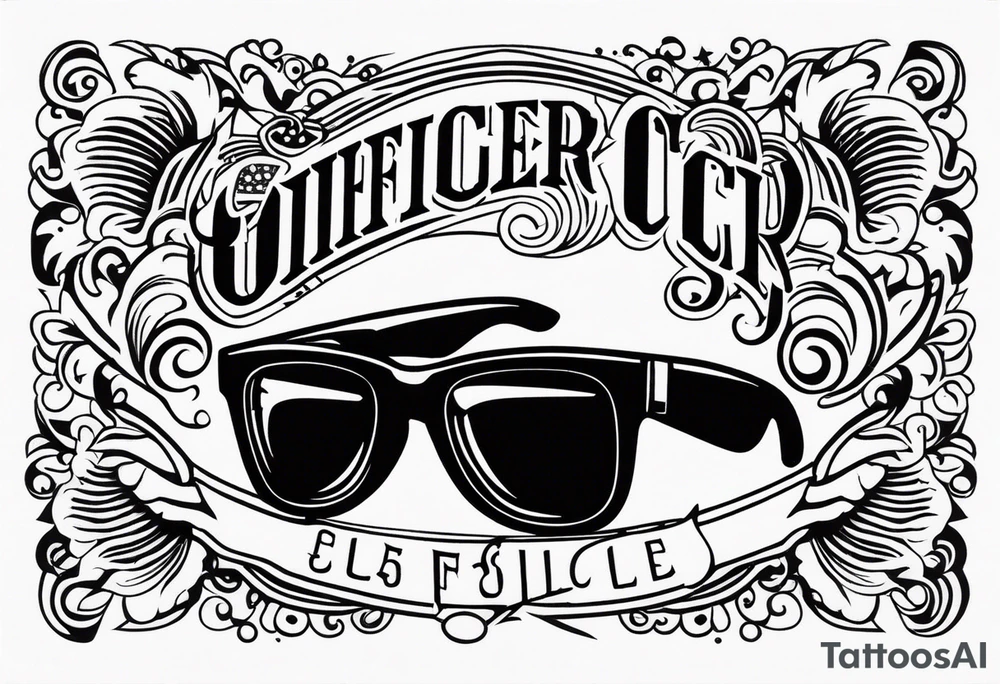 Officer Sunglasses tattoo idea