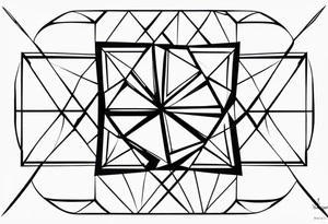 Fractal auto similar triangles centered, left and right of the tattoo need to be mirror tattoo idea
