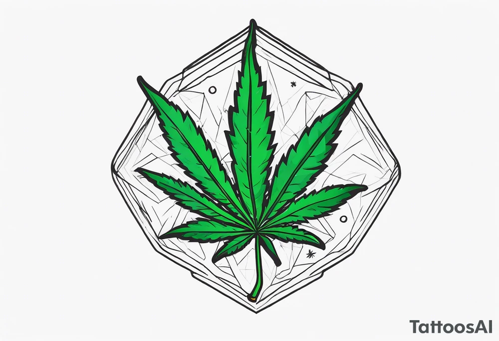 Marijuana tattoo idea