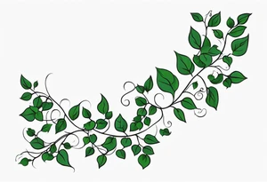 the following numbers 31.8742° N, 91.1366° W, with very simple ivy vines on both sides.  it will be small fine line on the back of the arm above the elbow tattoo idea