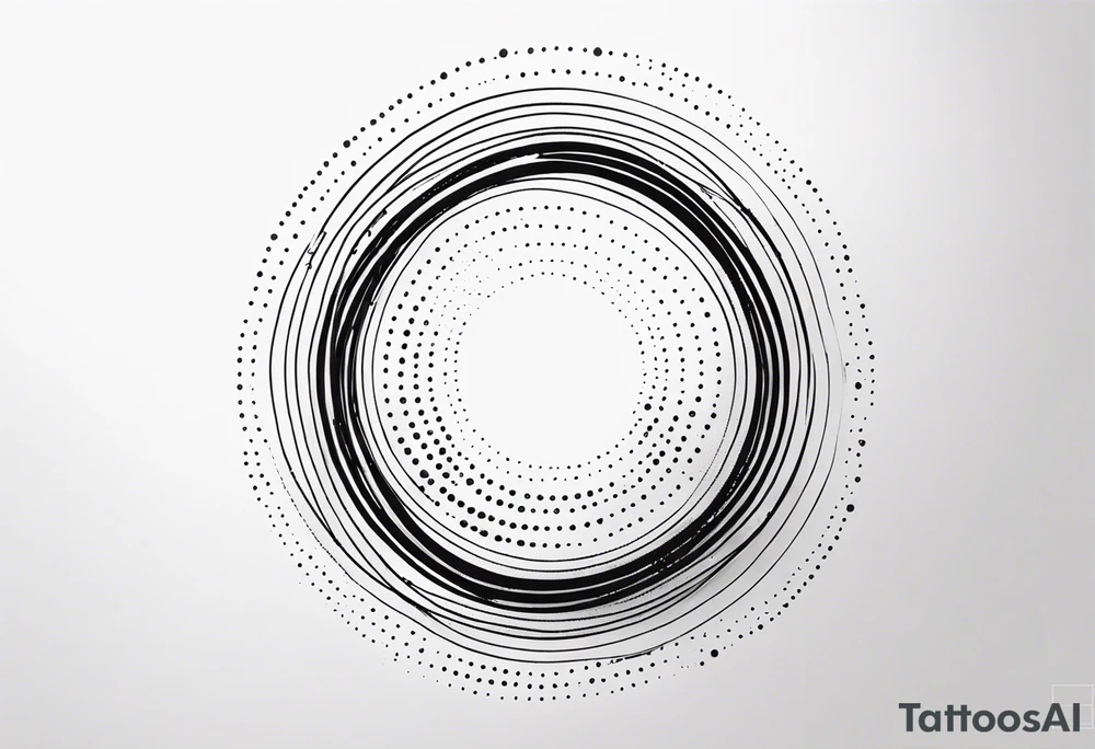 very simple circle using dots tattoo idea