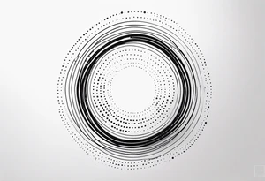 very simple circle using dots tattoo idea
