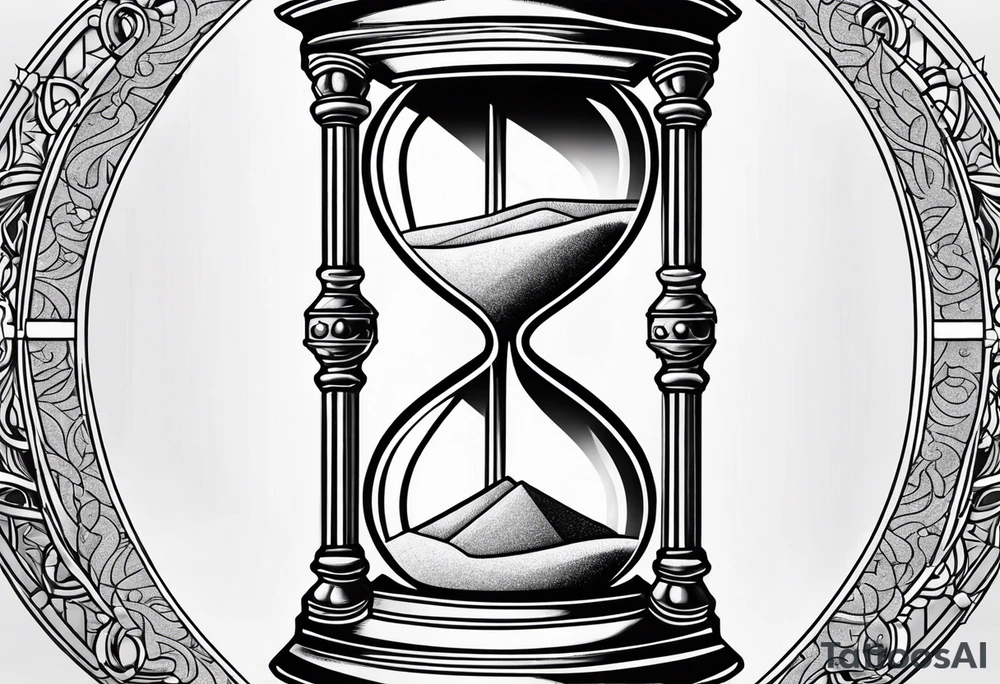 Sand clock tattoo idea