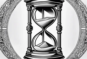 Sand clock tattoo idea