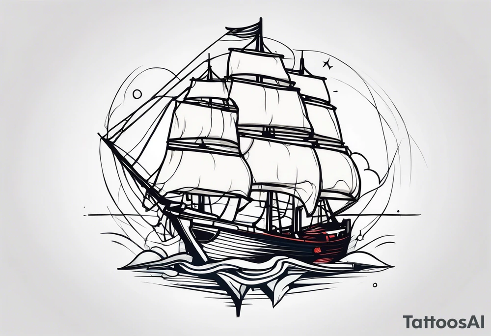 Broken rigging tattoo idea