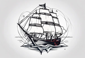 Broken rigging tattoo idea