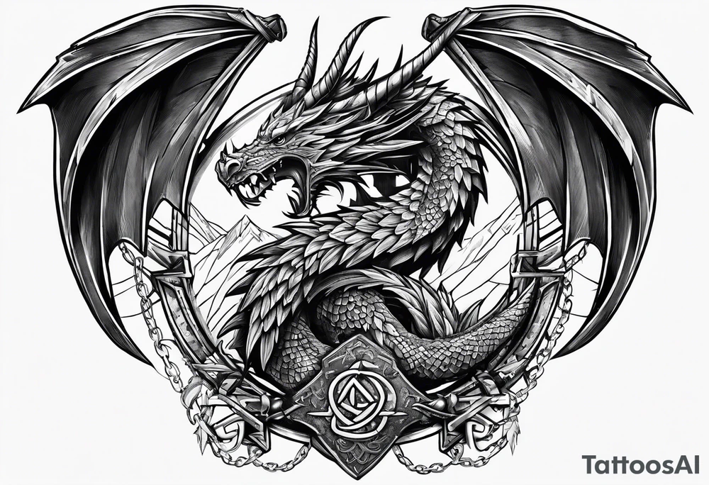 Valhalla sword chain barbed wire
dragon axe Valknut tattoo idea Valhalla sword chain barbed wire
dragon axe Valknut tattoo idea
